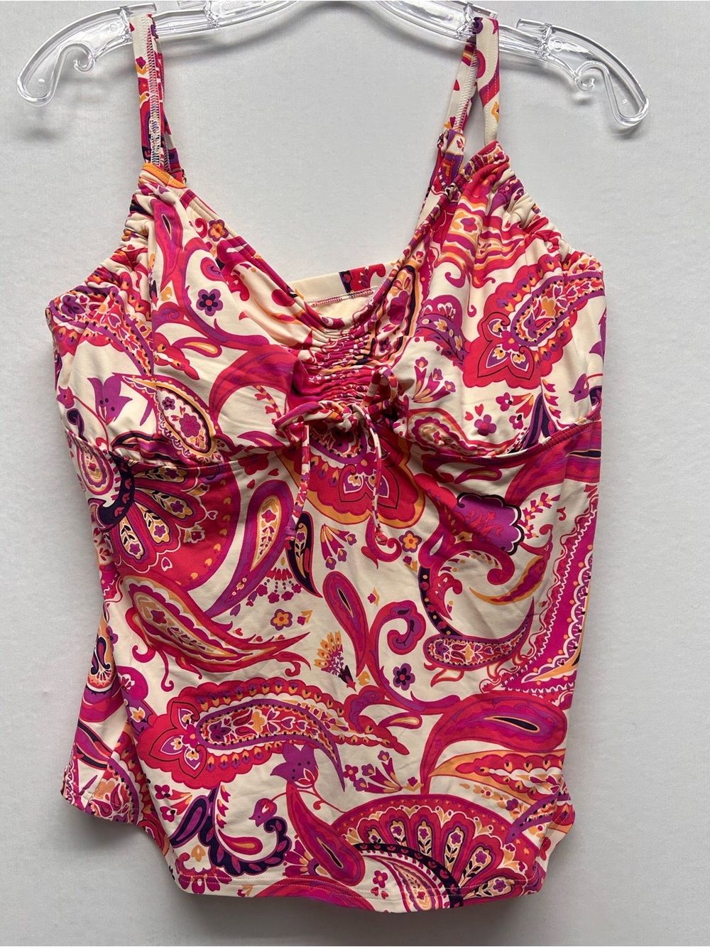 Women’s Pink Paisley Tank Top - Untitled Brand Land’s End 14DDD